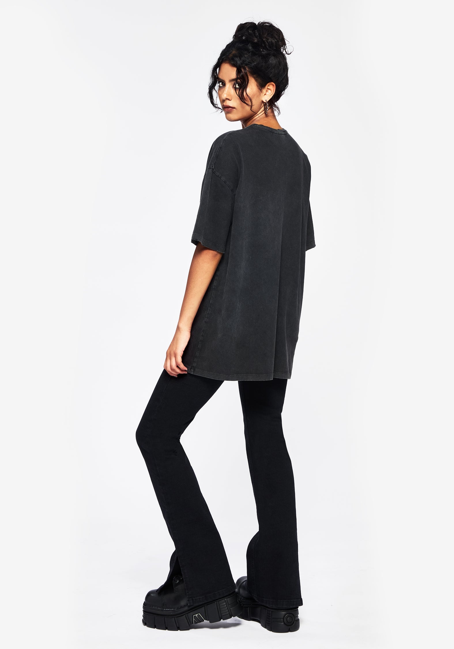 Anura Oversize Säure Waschen Frosch Grafik Druck T-Shirt