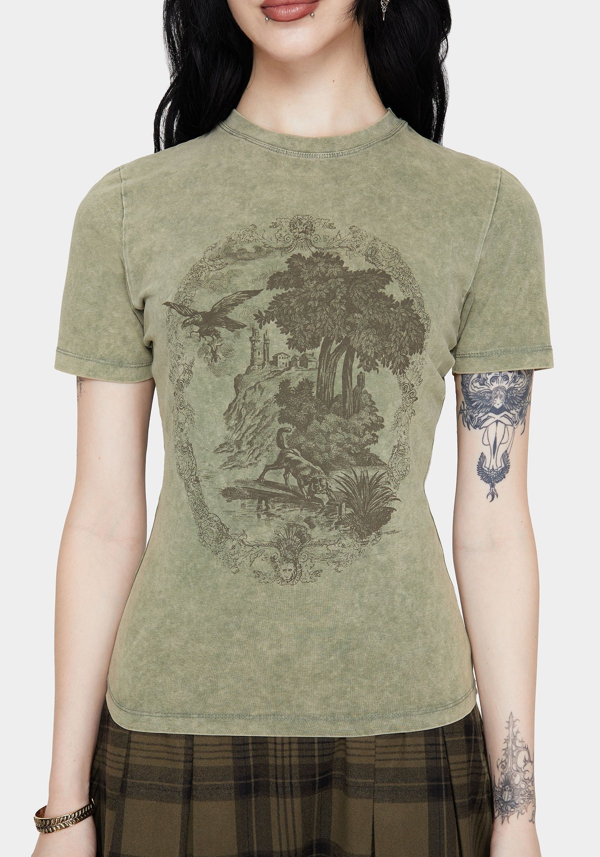 Thymus Grafik Druck Passgenau Baumwolle T-Shirt