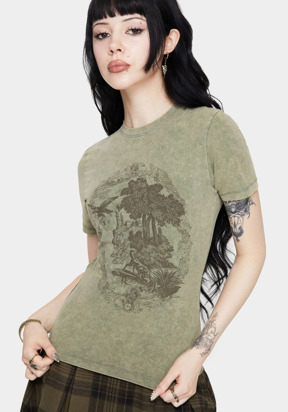 Thymus Grafik Druck Passgenau Baumwolle T-Shirt