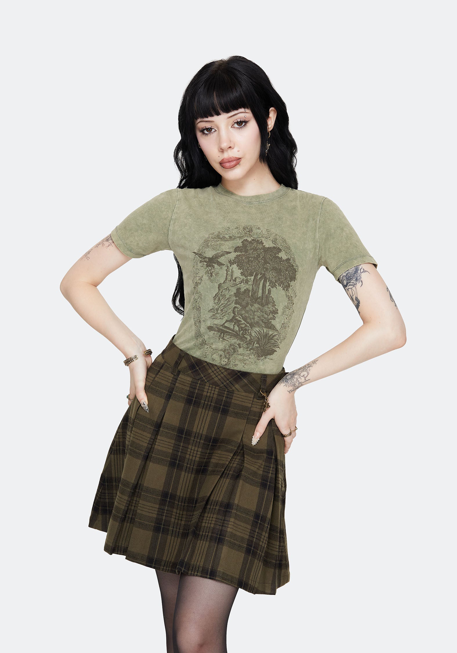 Thymus Grafik Druck Passgenau Baumwolle T-Shirt