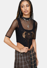 Volara Celestial Moon Embroidered Corset