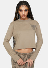 Hexborn Baba Yaga Bestickt Lang Ärmel Pyjama T-Shirt