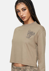 Hexborn Baba Yaga Bestickt Lang Ärmel Pyjama T-Shirt