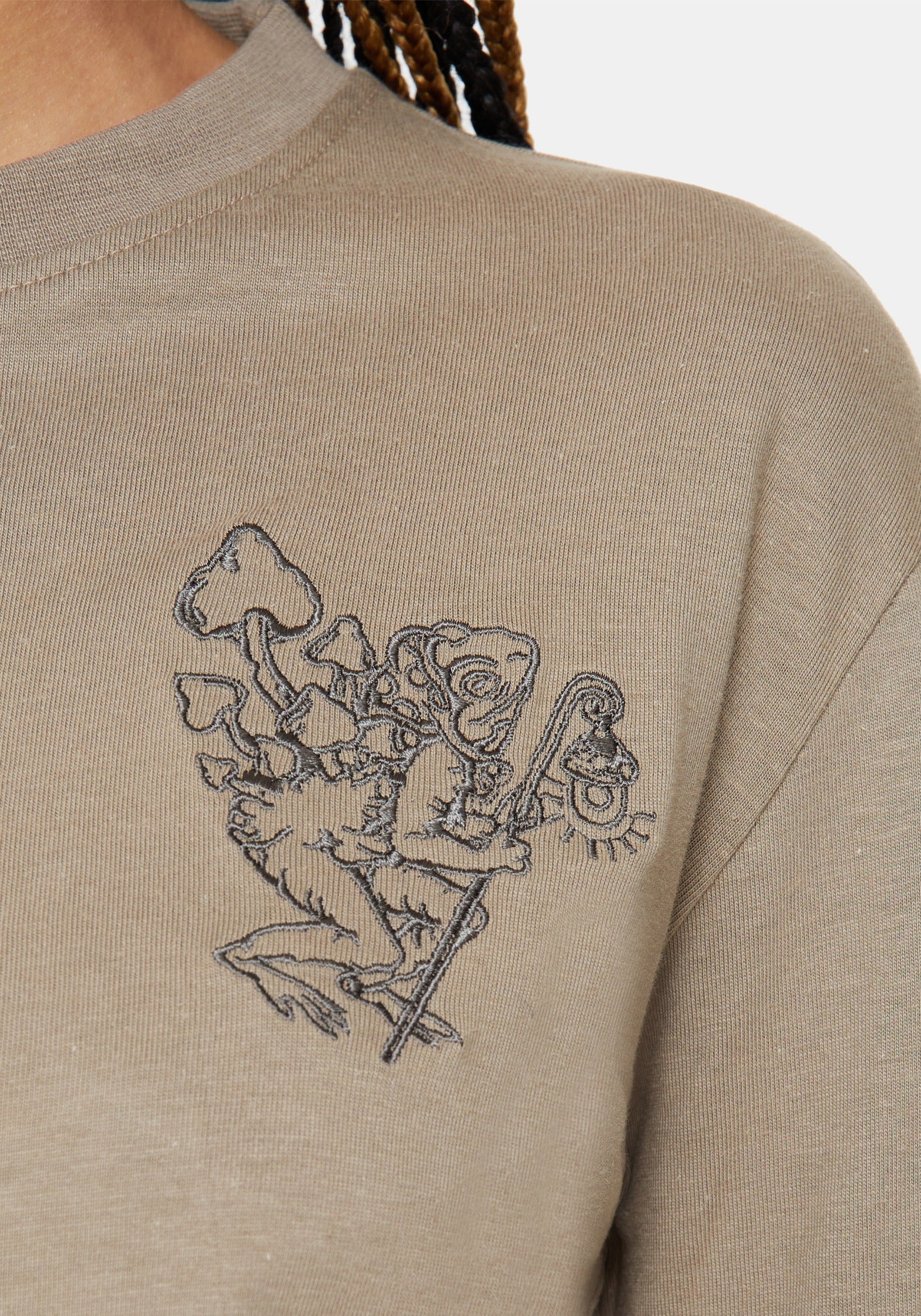 Hexborn Baba Yaga Bestickt Lang Ärmel Pyjama T-Shirt