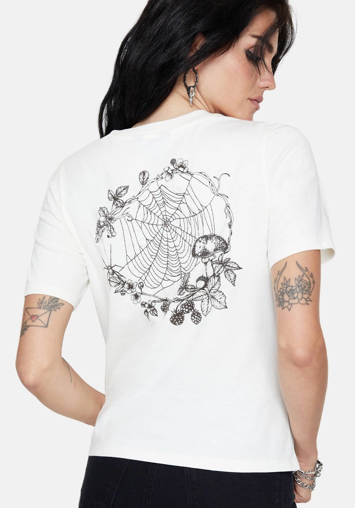 Cynthia Spinne Web Grafik Baumwolle T-Shirt