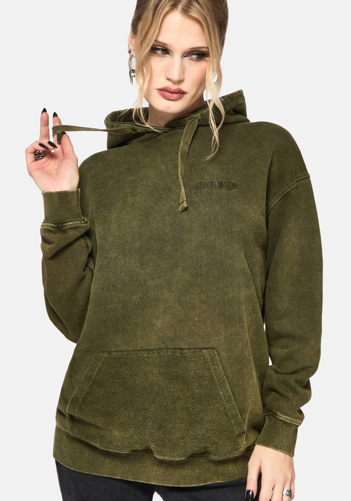 Sira Oversize Applikation Flicken Kapuzenshirt