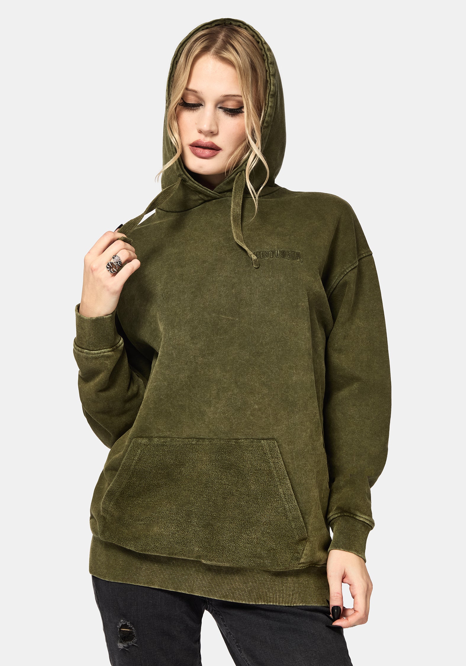 Sira Oversize Applikation Flicken Kapuzenshirt