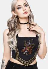 Lilet Chiffon Boho Bestickt Korsett