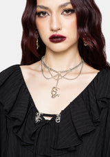 Cassidy Knittern Dichter Ärmel Spitze Hoch Bluse