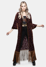 Sienna Devore Fringe Kimono