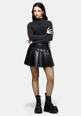 Uma Bestickt Genäht Ribbed Lang Mit Ärmeln Top