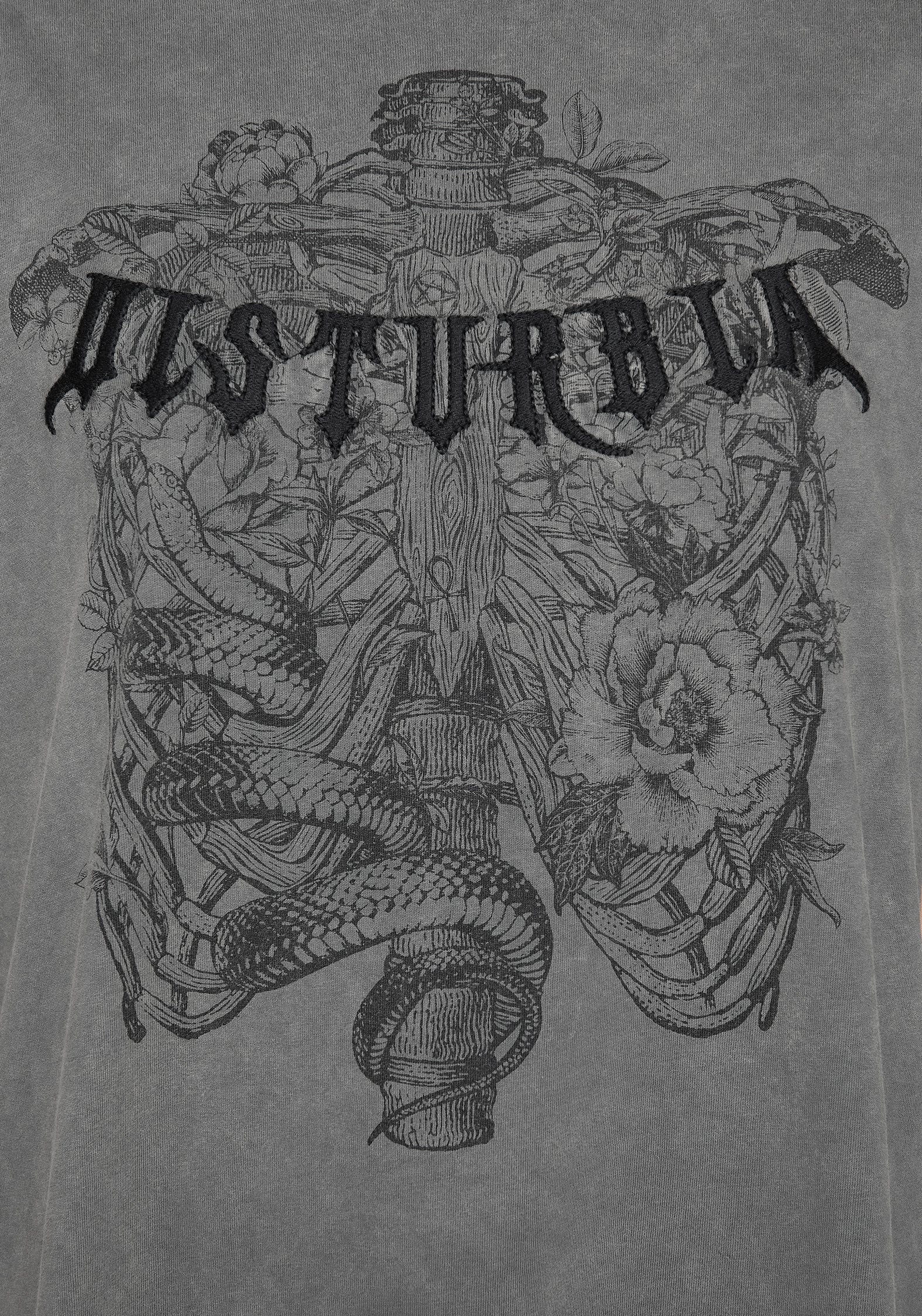 Neikea Ribcage Grafik Oversize Baumwolle T-Shirt
