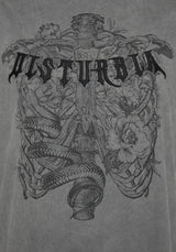 Neikea Ribcage Grafik Oversize Baumwolle T-Shirt