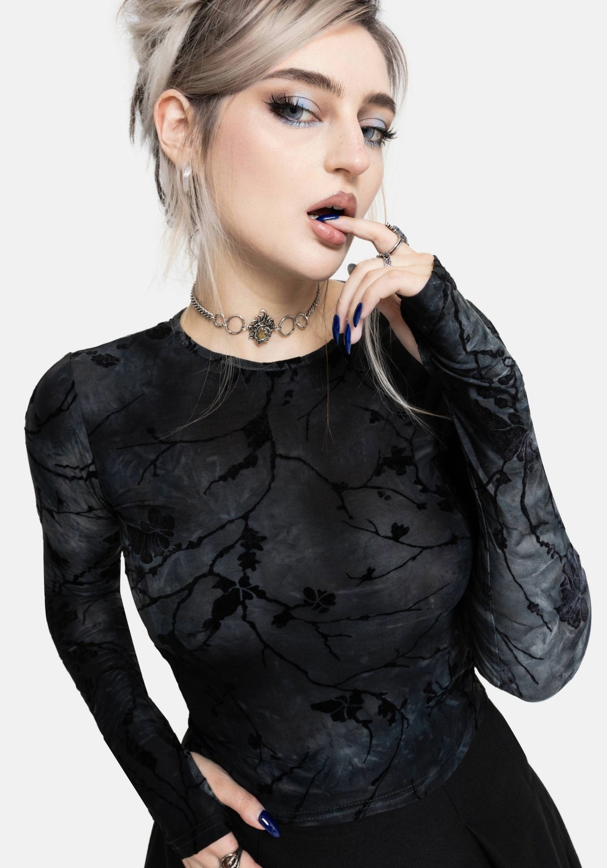 Wytchelm Lang Ärmel Mesh Top