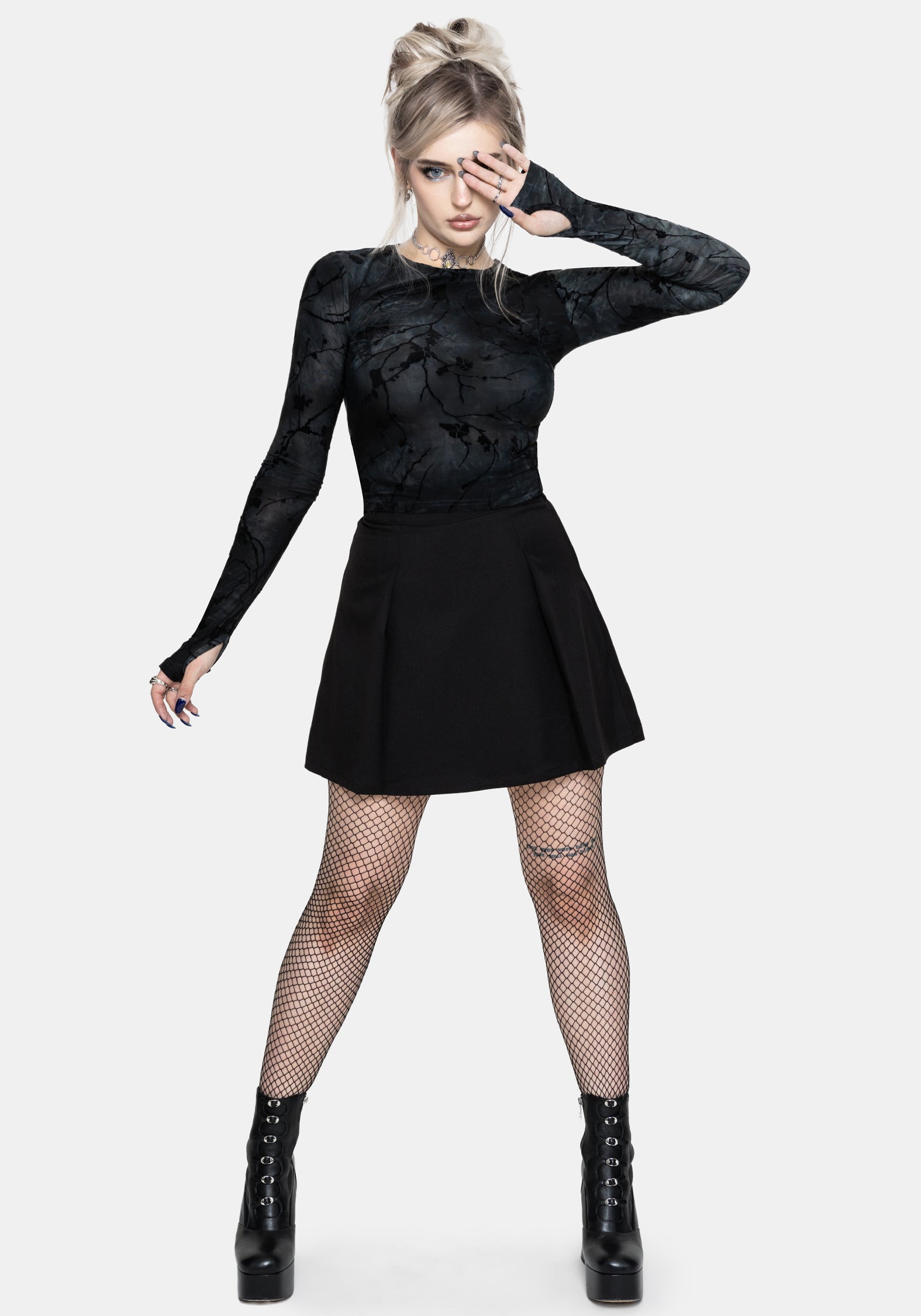 Wytchelm Lang Ärmel Mesh Top