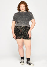 Stori Ribbed Short Sleeve T-Shirt - Black
