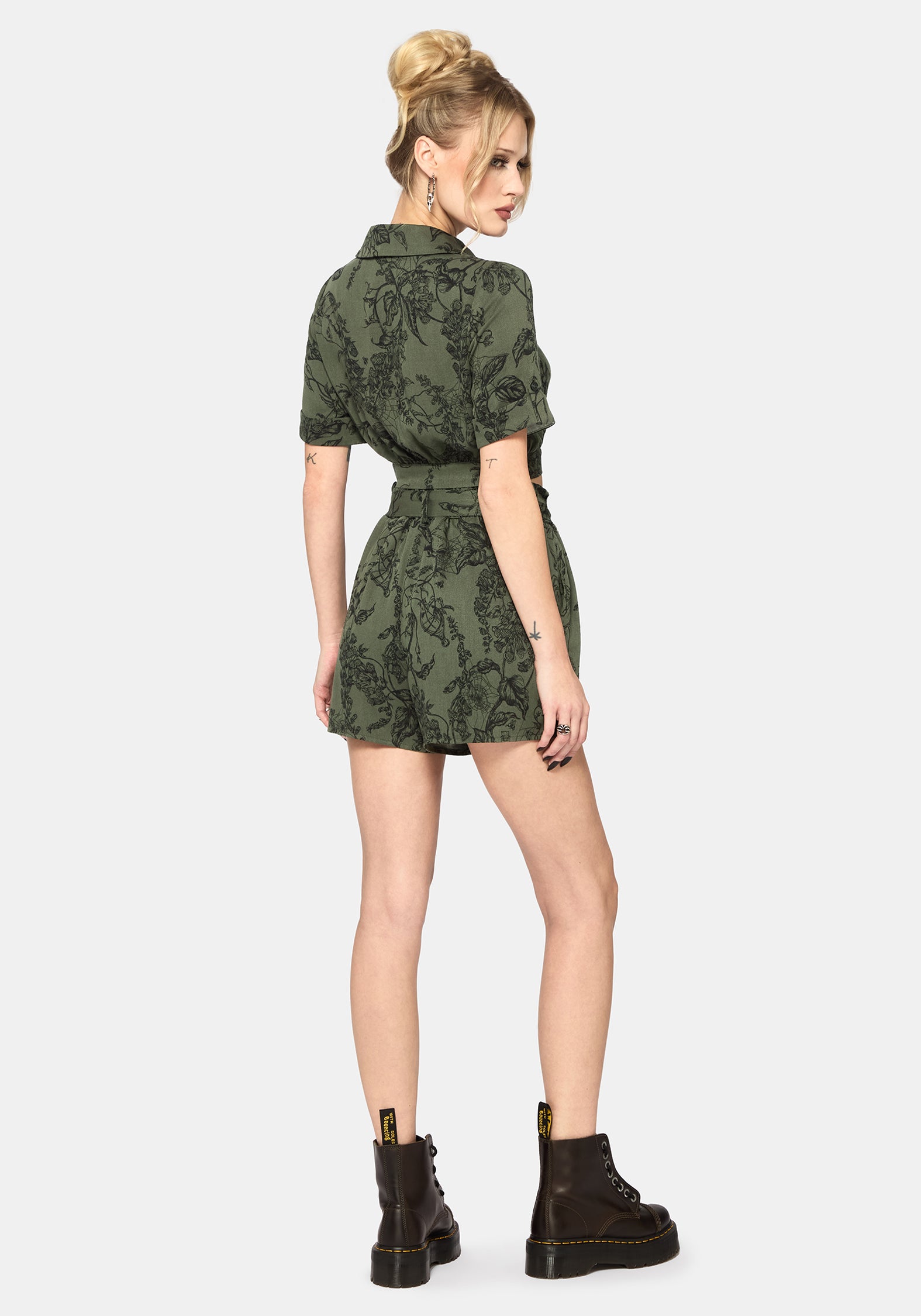 Orla Foxglove Potion Crop Short Sleeved Shirt