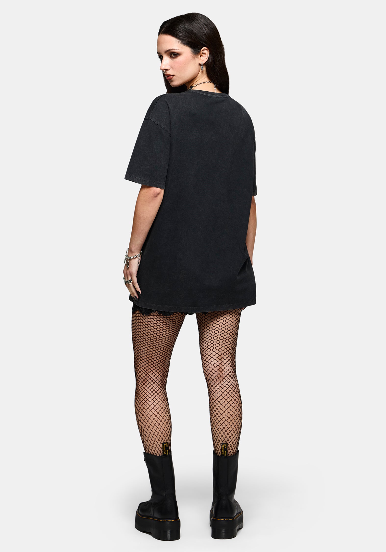 Blake Spitze Oversize Grafik T-Shirt