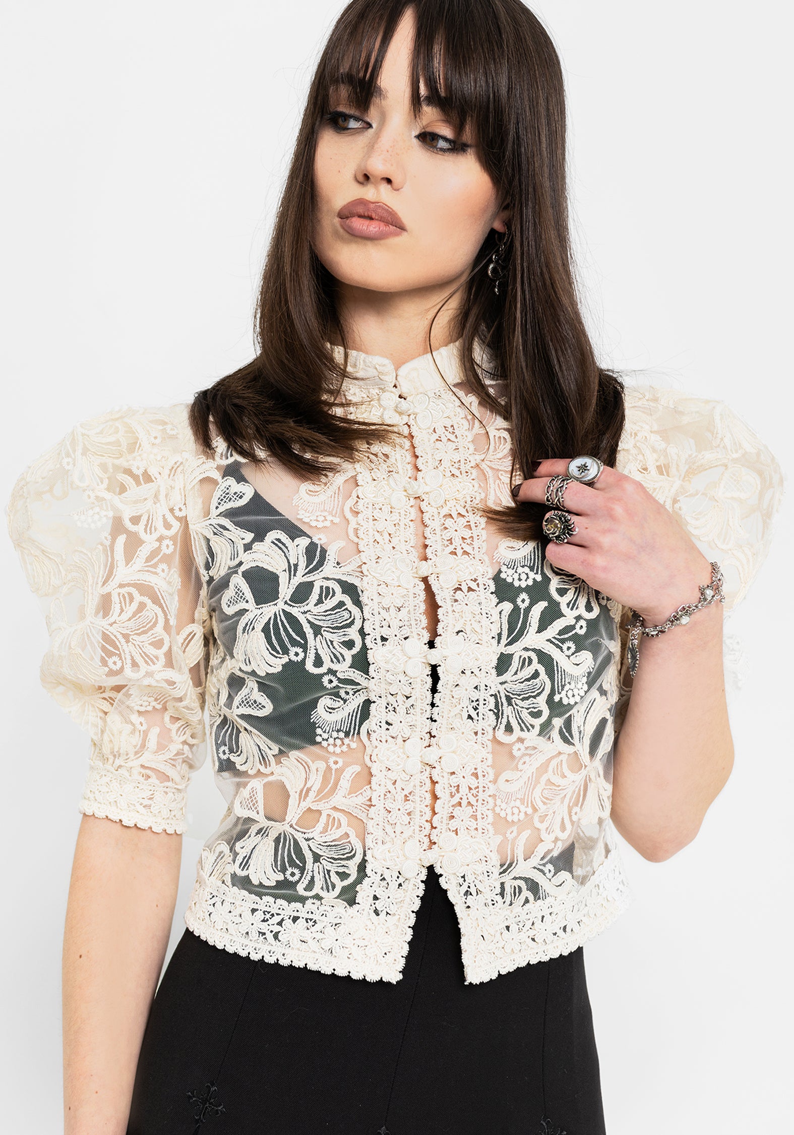 Angela Folk Embroidered Blouse