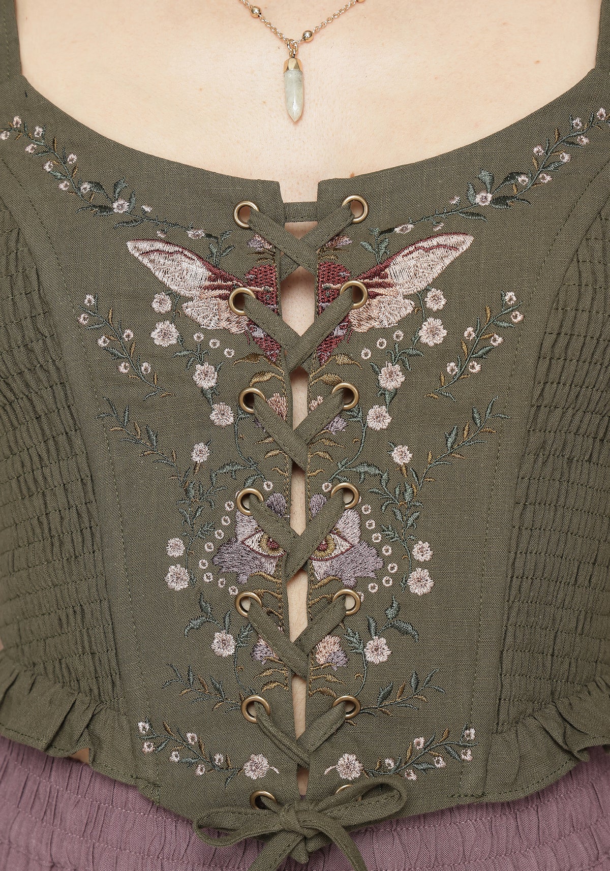 Siora Folklore Embroidered Corset Top