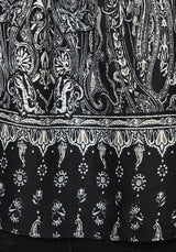 Zelira Paisley Print Open Collar Shirt