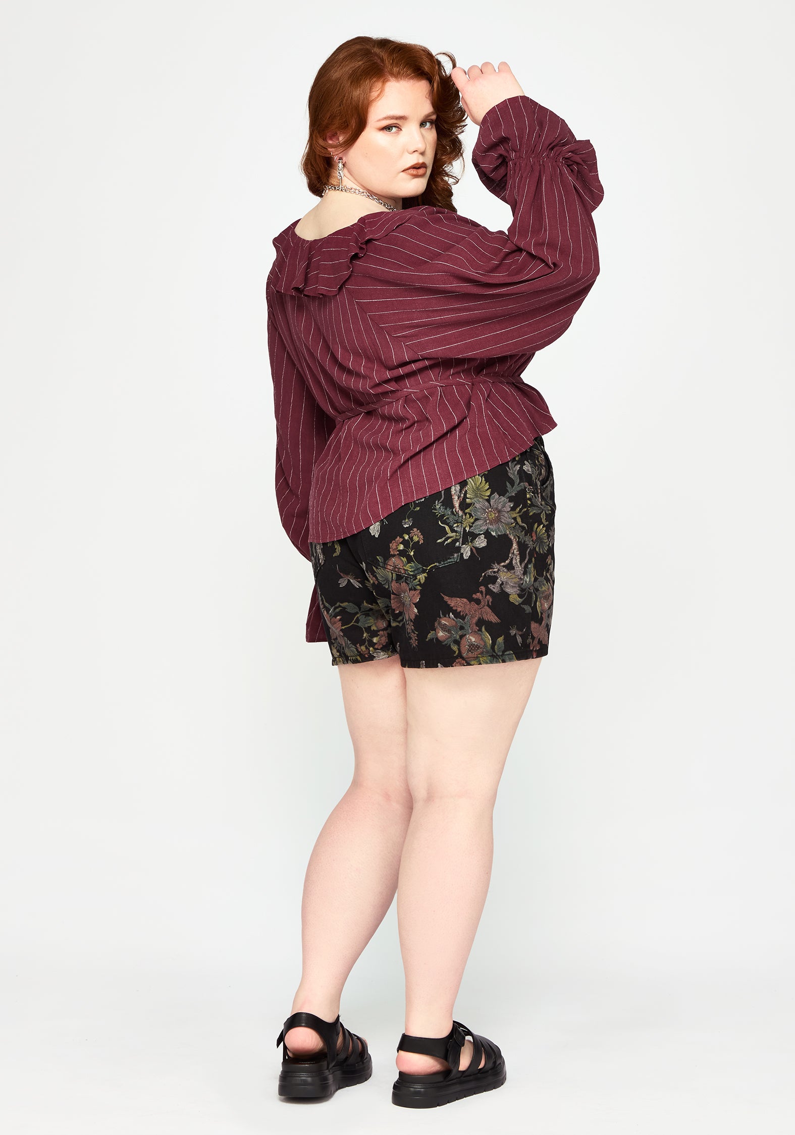 Rue Stripe Voile Pirate Blouse