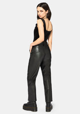 Kobra Velour Embroidered Tie Strap Corset Top