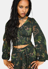 Noctaris Print Long Sleeve Top