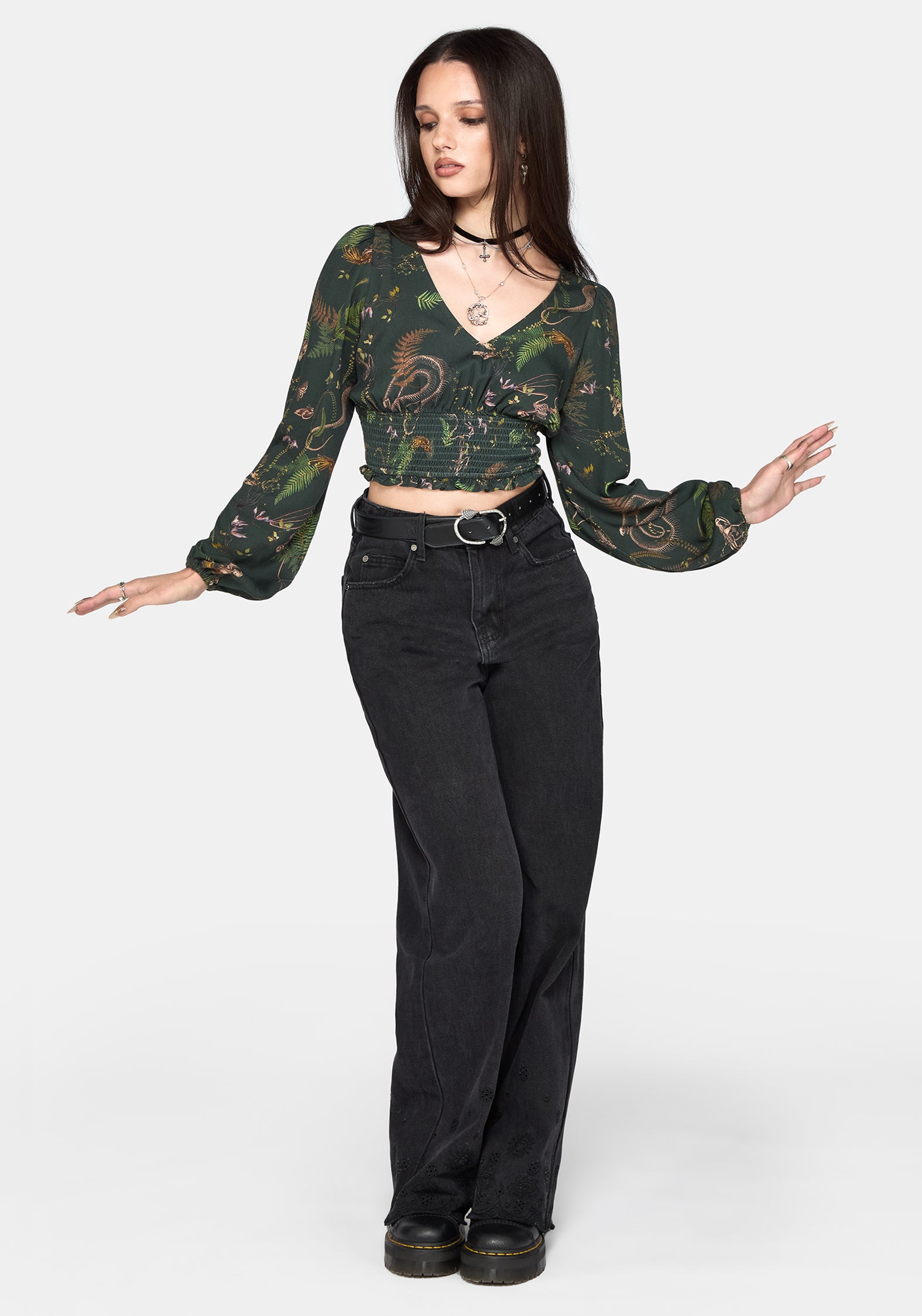 Noctaris Print Long Sleeve Top
