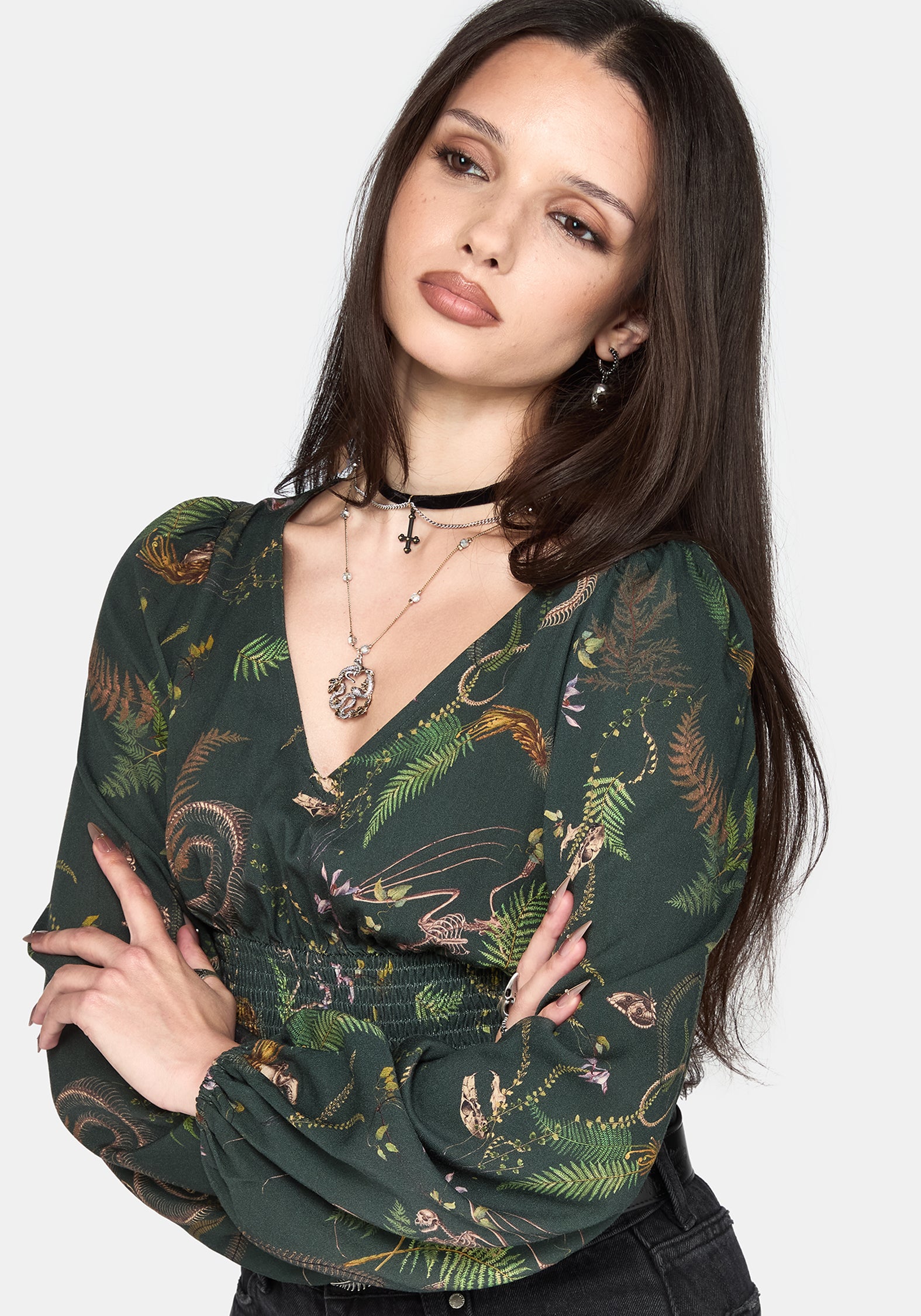 Noctaris Print Long Sleeve Top