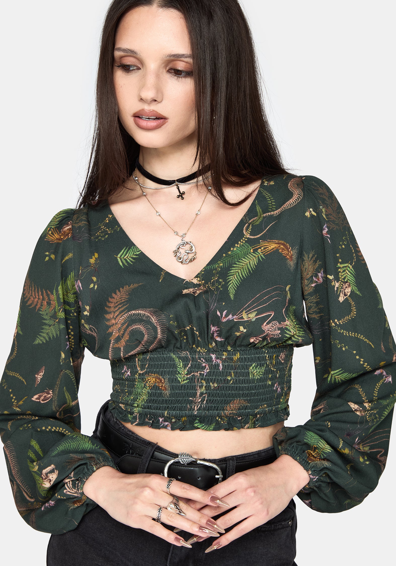 Noctaris Print Long Sleeve Top