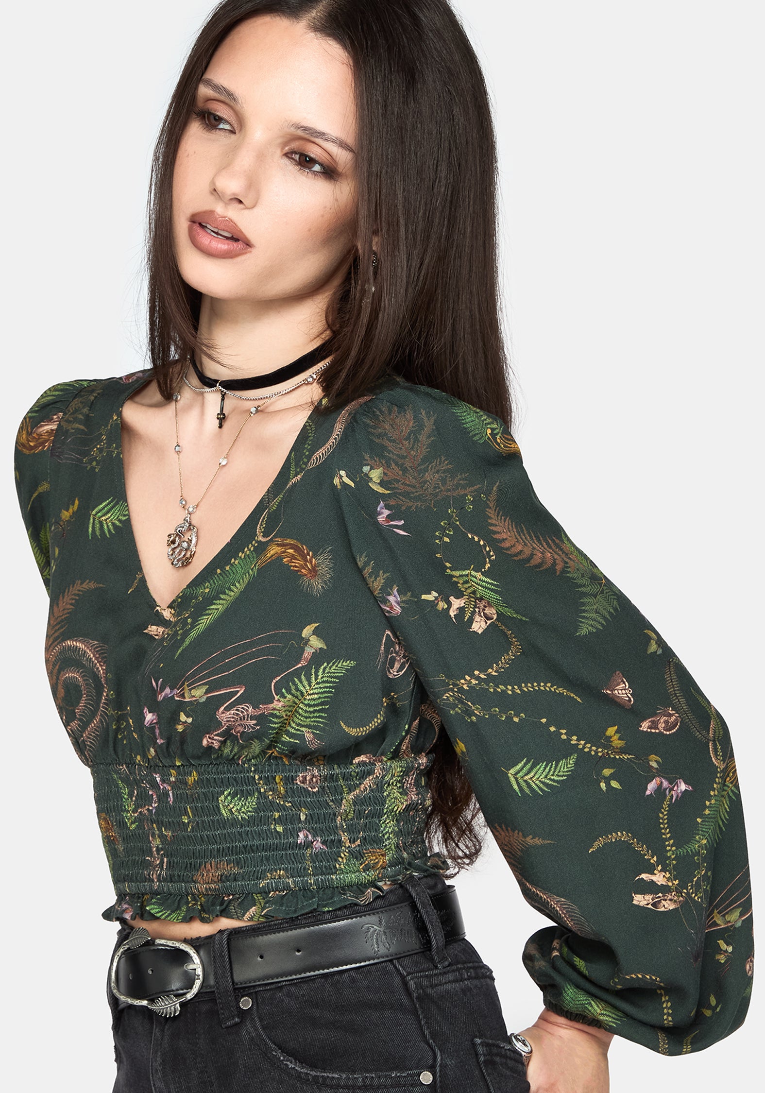 Noctaris Print Long Sleeve Top