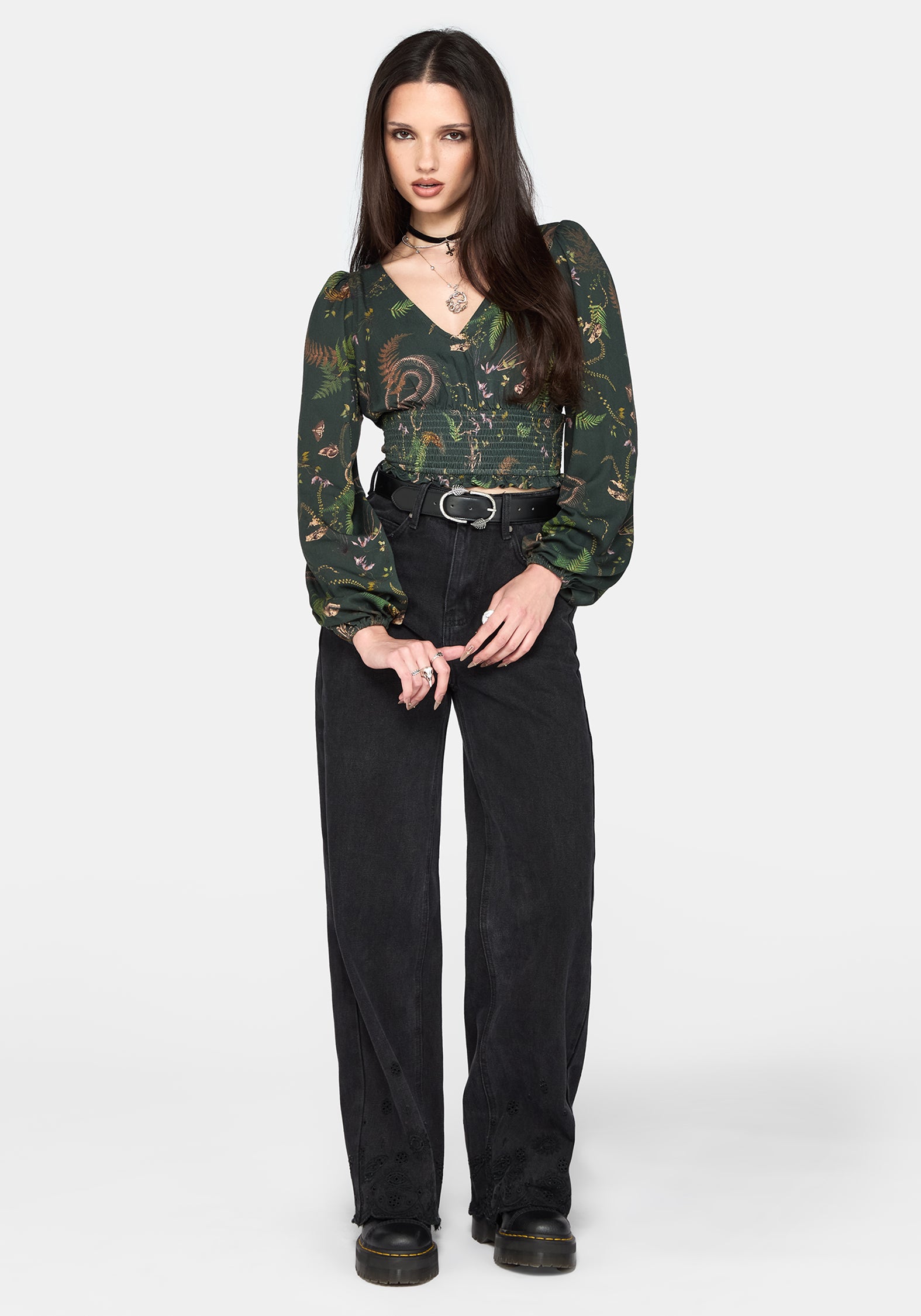 Noctaris Print Long Sleeve Top