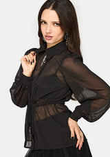 Margot Chiffon Cinch Slim Hemd