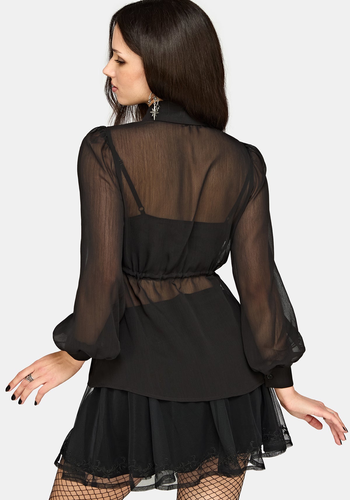 Margot Chiffon Cinch Slim Hemd