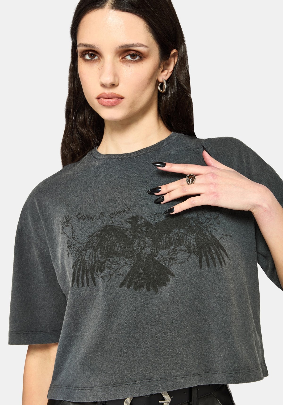 Rabe Gewaschen Kastenförmig Kurz T-Shirt