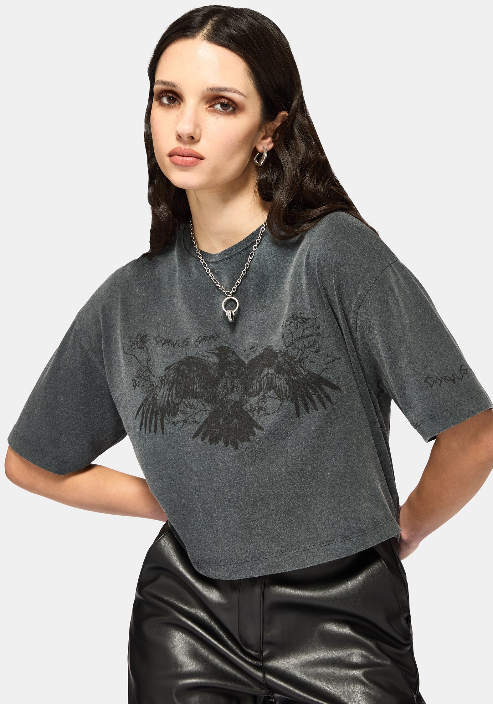 Rabe Gewaschen Kastenförmig Kurz T-Shirt