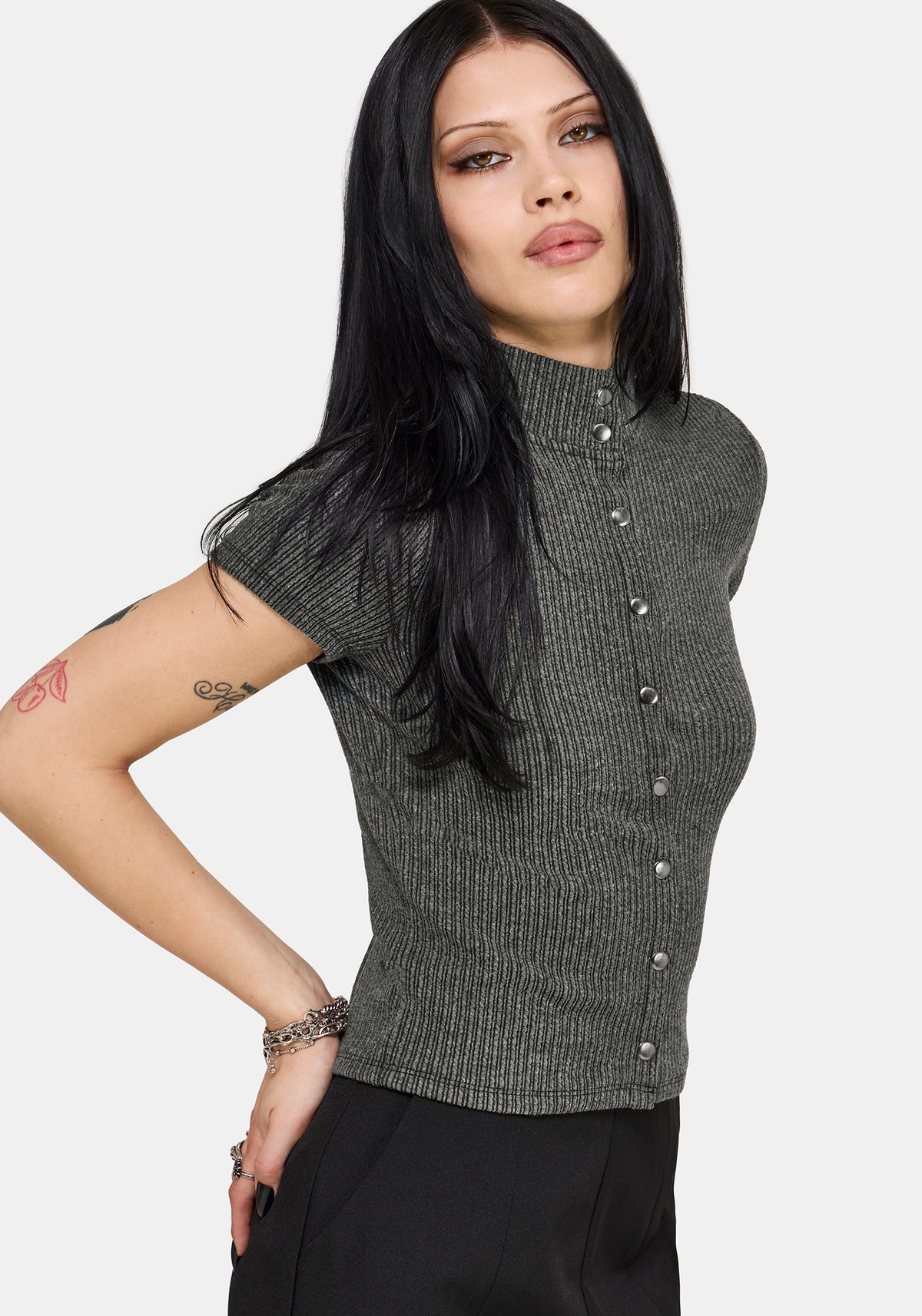 Bryony Knopf Runter Top