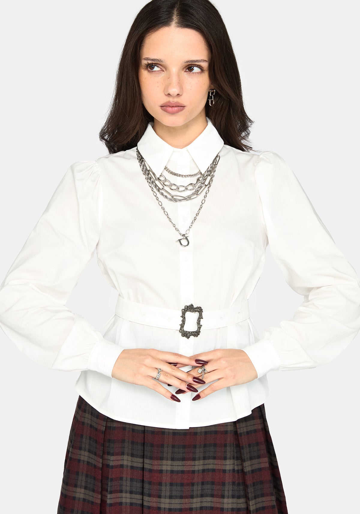 Nina Belted Poplin Hemd