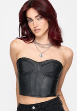 Hana PU Strapless Korsett Oberteil