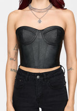 Hana PU Strapless Korsett Oberteil
