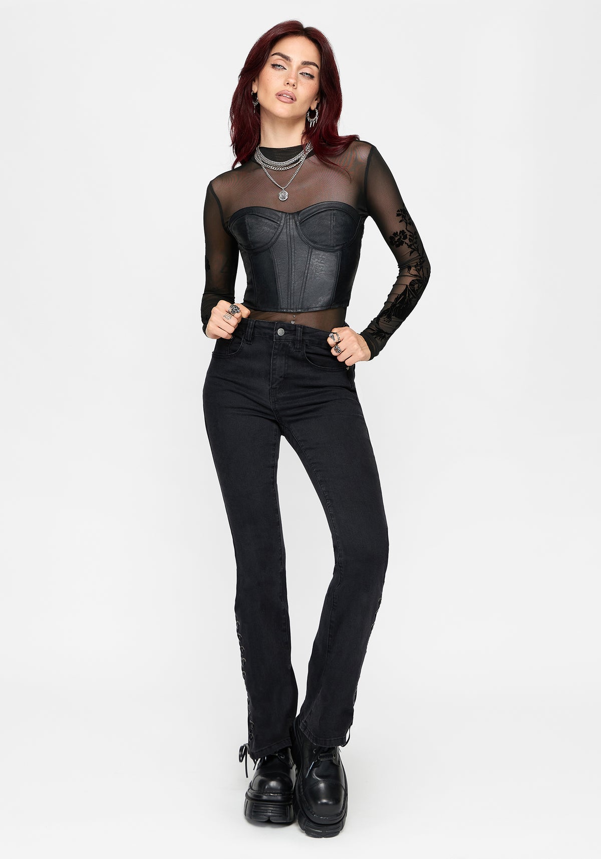 Hana PU Strapless Korsett Oberteil