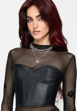 Hana PU Strapless Korsett Oberteil