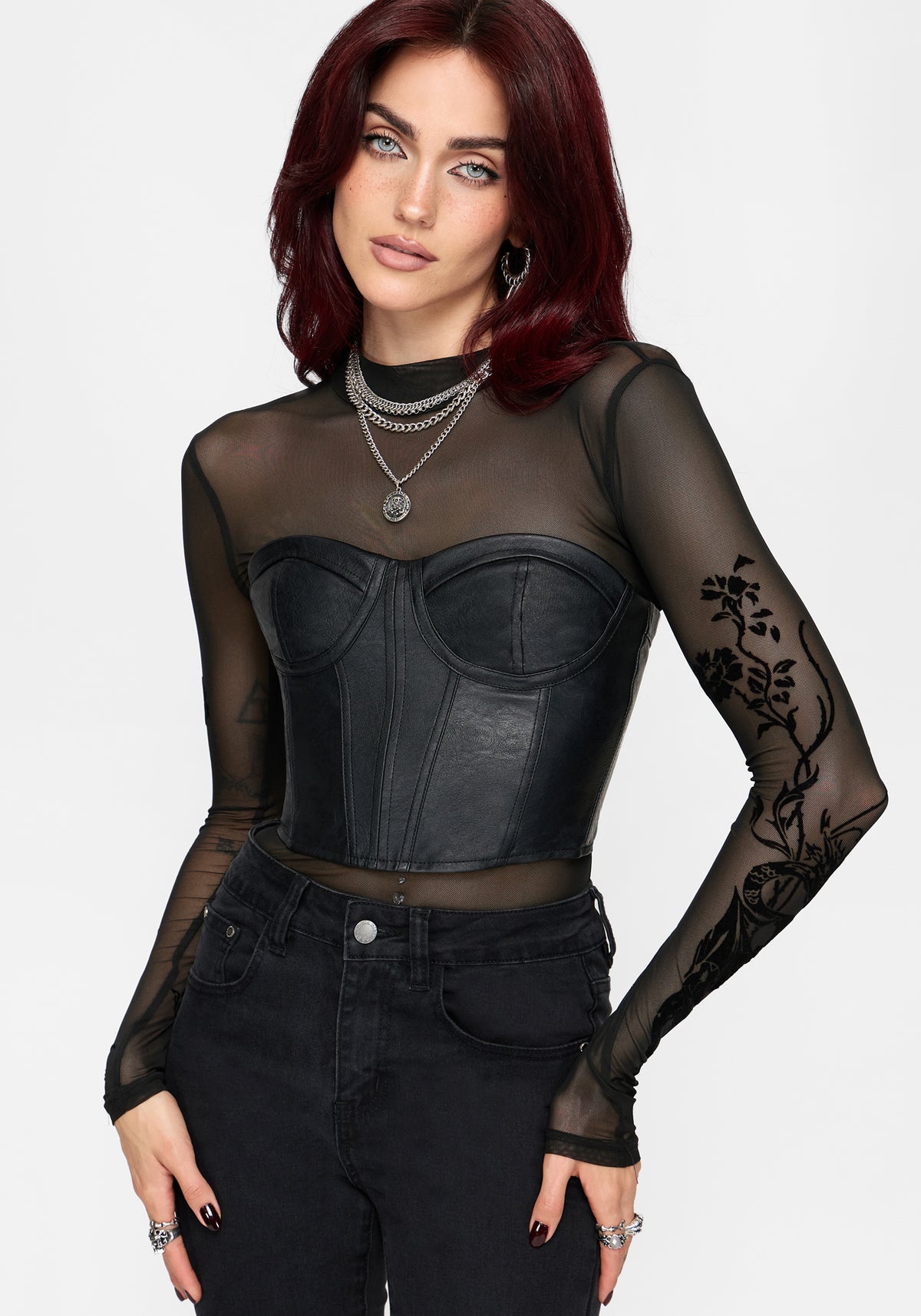 Hana PU Strapless Korsett Oberteil
