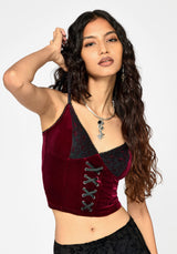 Sia Velours & Lace Bralette Oberteil