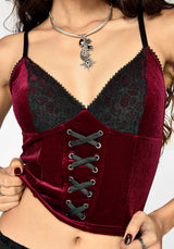 Sia Velours & Lace Bralette Oberteil