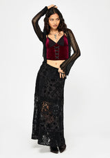 Sia Velours & Lace Bralette Oberteil