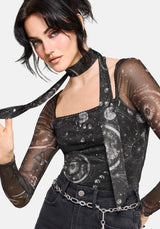 Elise Celestial Schal Mesh Top