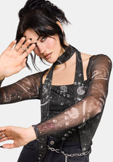 Elise Celestial Schal Mesh Top