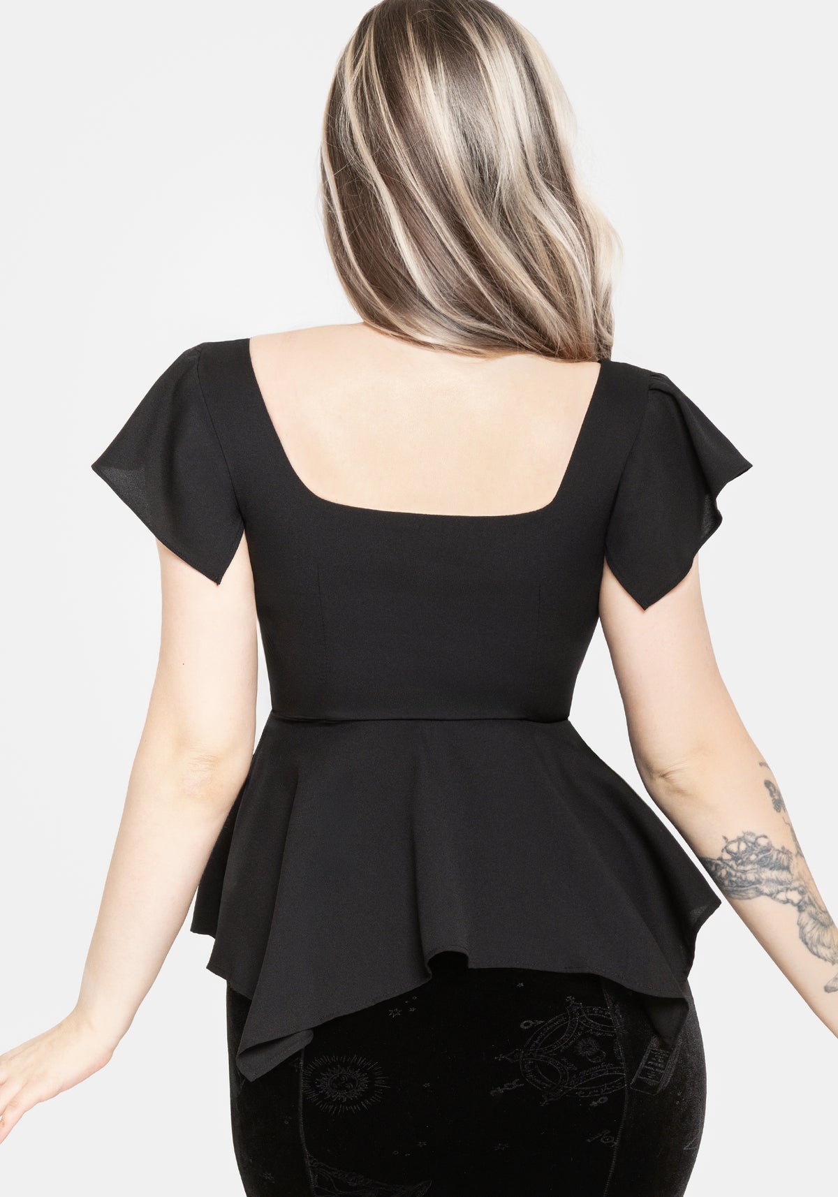 Stassi Lace Up Hanky Hem Top EU 34